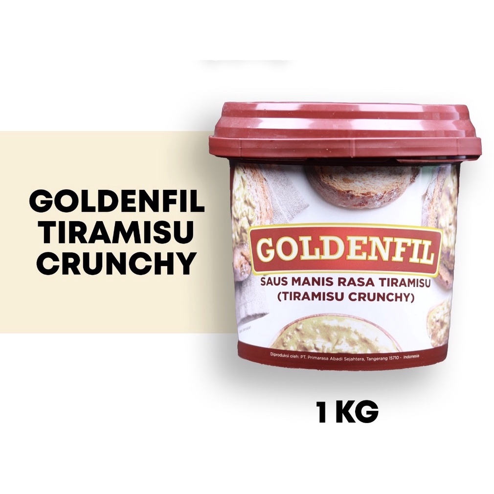

Goldenfil Tiramisu crunchy 1kg selai Tiramisu kriuk