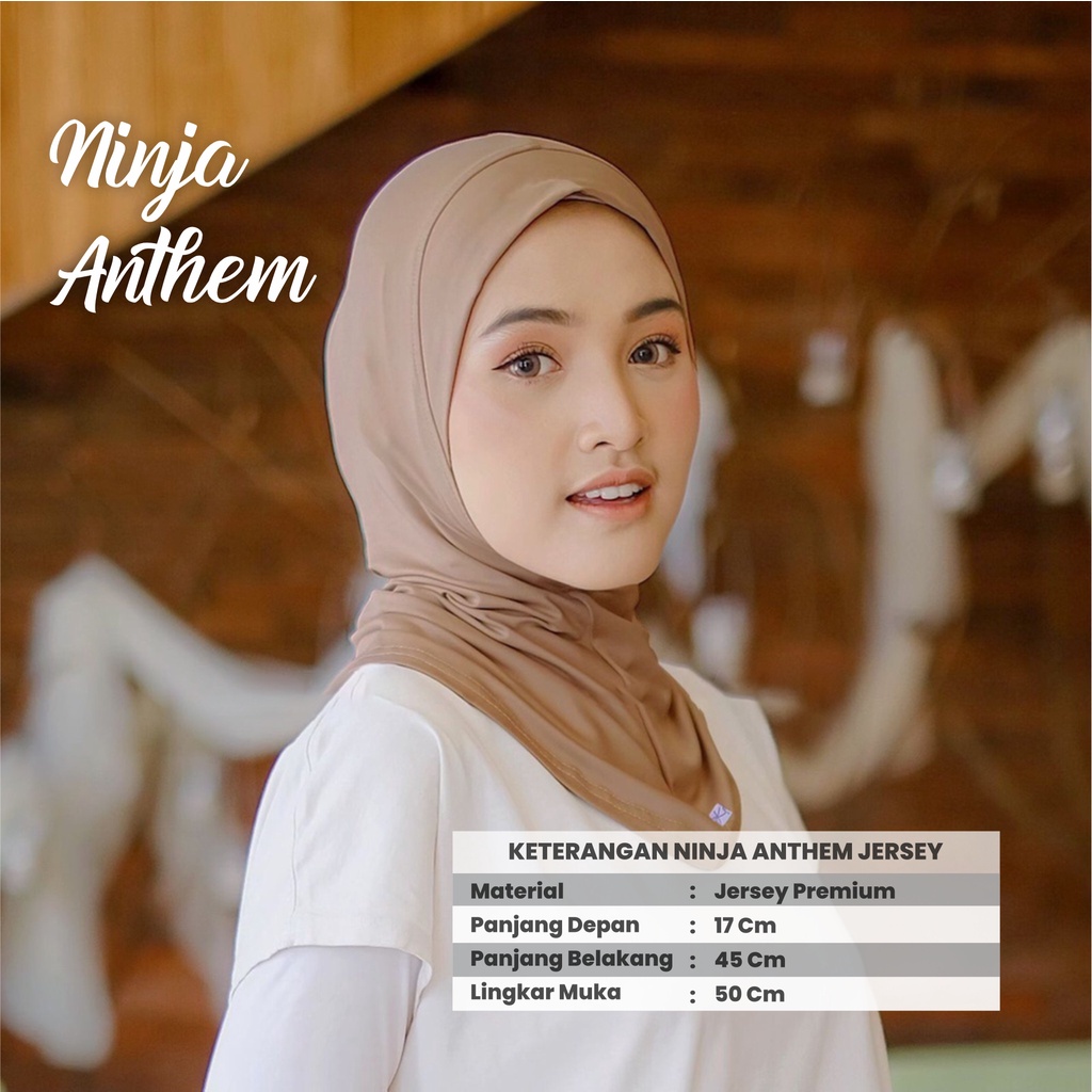 Ciput Ninja Antem Jersey Premium Inner Ninja Non Resleting I Hijab Renang Olahraga Wanita Premium