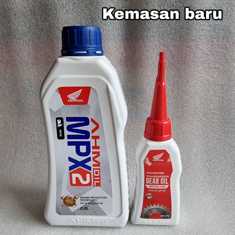 PAKET OLI MPX 2 DAN GEAR AHM OLI GARDAN MATIC OIL MESIN MATIC 800 ML DAN OLI GARDAN 120 ML MOTOR HON