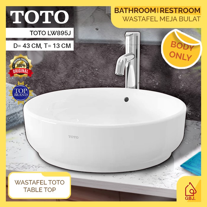 WASTAFEL MEJA BULAT TOTO LW895J (BODY ONLY) / WASHTAFEL CUCI TANGAN