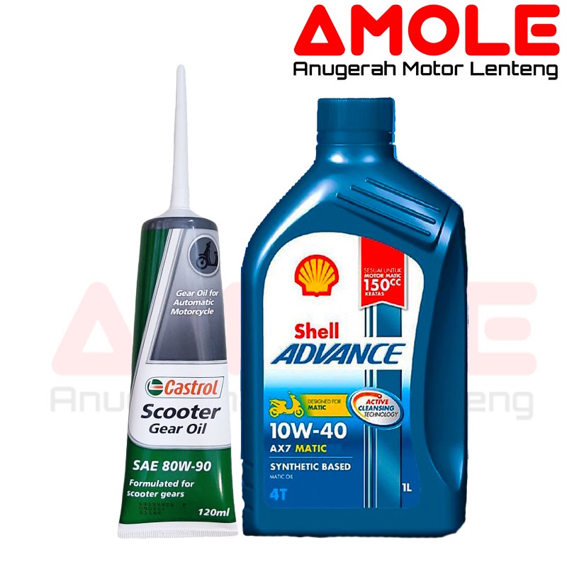 Oli Shell AX7 Matic 10W-40 1L Dan Oli Gardan Shell