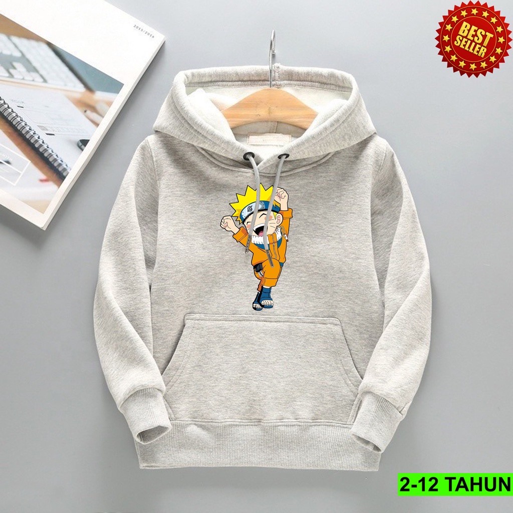 Jumper Hoodie Anak NARUTO HORRE II Jaket Hoodie Anak ANIME II Sweater Hoodie Kids Sz M - XL ( Laki Laki &amp; Peremepuan )