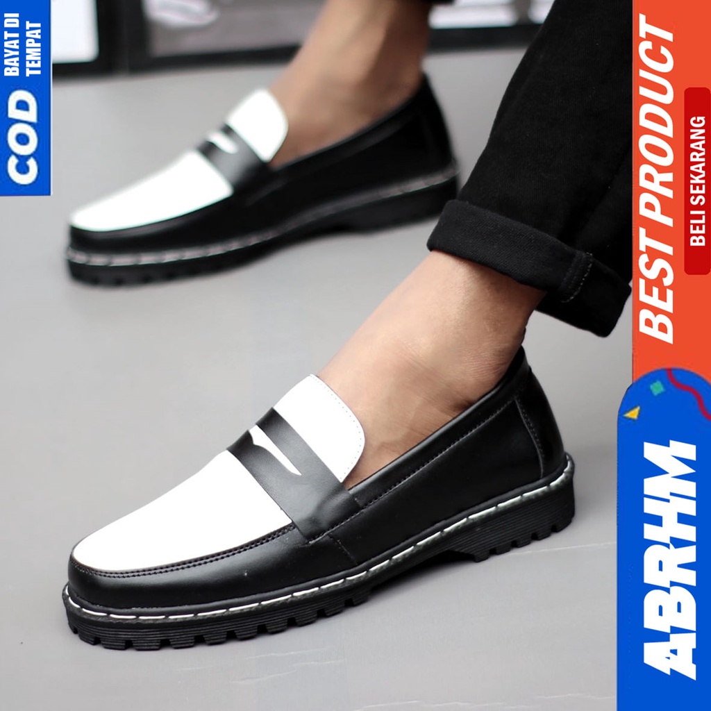 Sepatu Loafers Pria Docmart Formal Pantofel Casual Kerja Kantor Abrhm VINICIUS