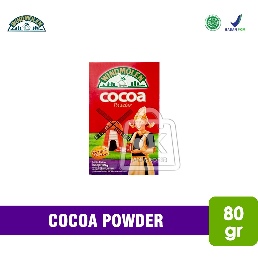 

Wind Molen Cocoa Powder / Bubuk Cokelat / Bubuk Kakao (80 gr)