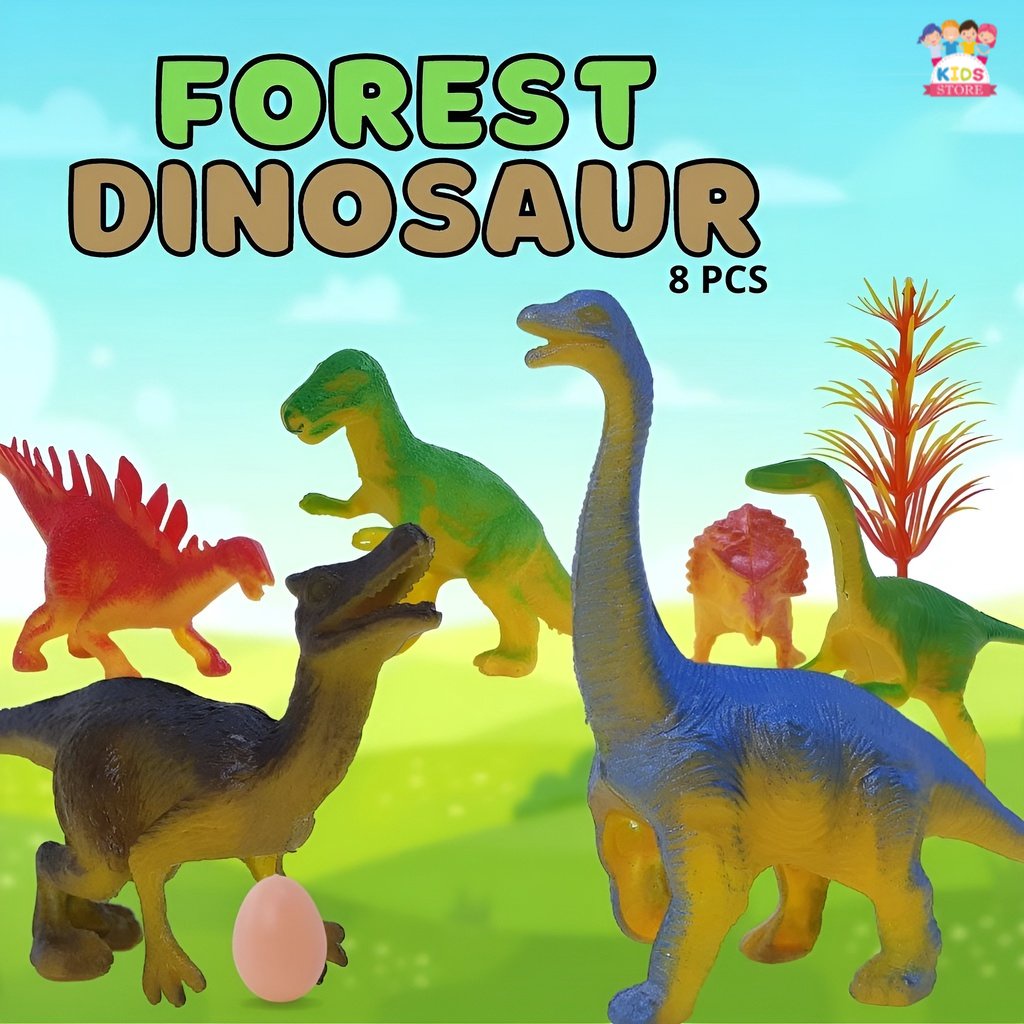 Forest Dinosaurus | Mainan Hewan Hewanan | Mainan Anak Cowok 2-3-4-5-6 Tahun | Miniatur Hewan Mainan