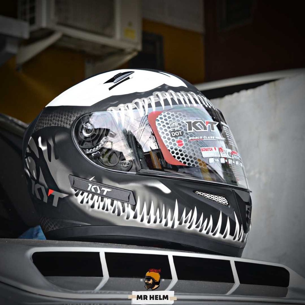 HELM KYT K2 RIDER MARVEL EDITION IRON MAN DOUBLE VISOR ( MR HELM )