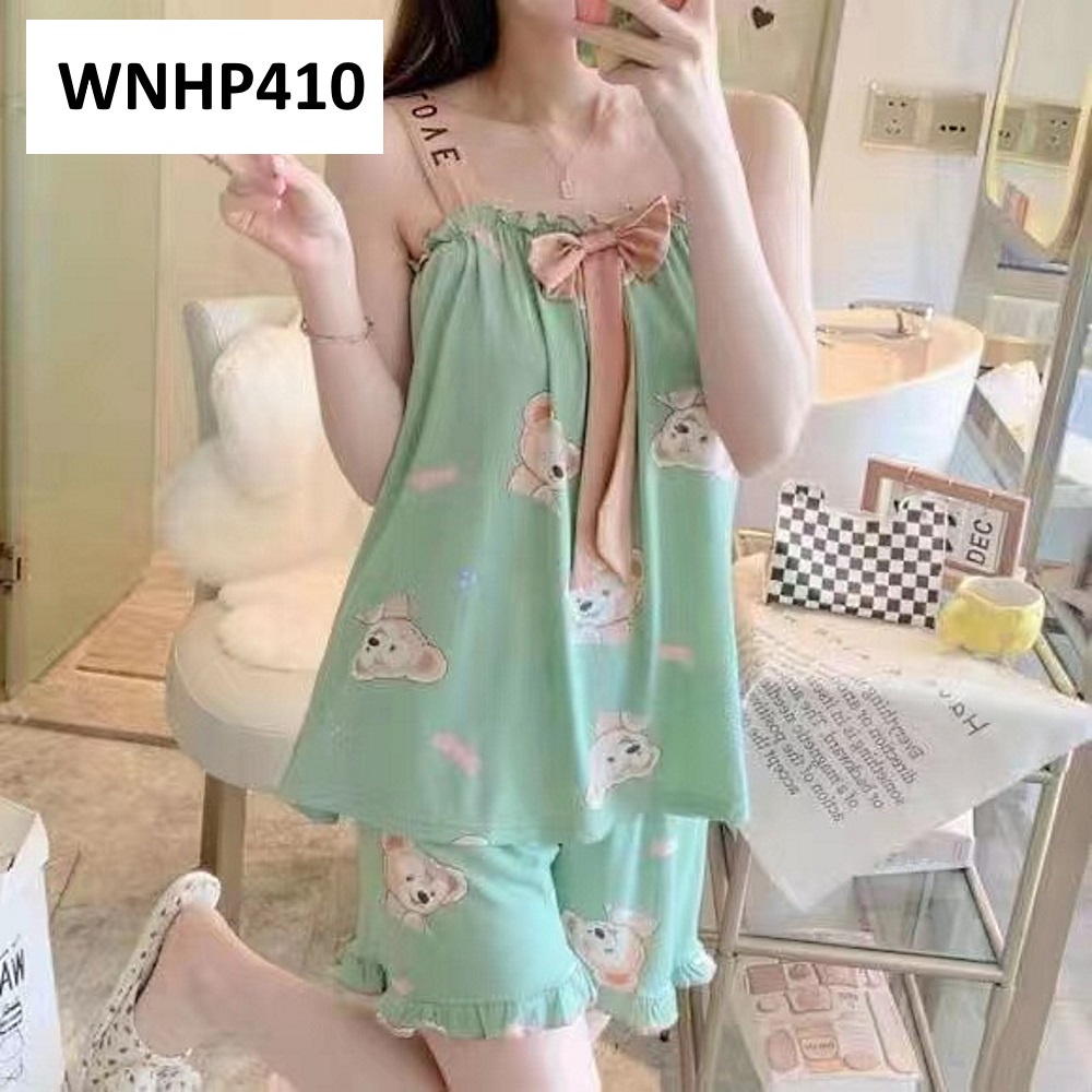 Baju Tidur Wanita Tanktop Tali Motif Cute