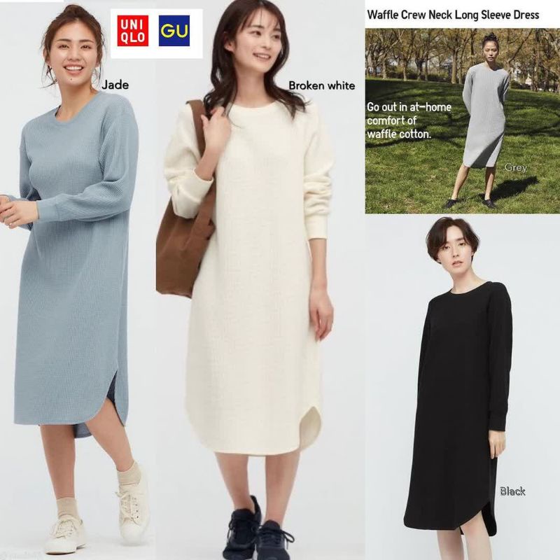 Uniqlo Waffle Knit Dress ORIGINAL 100%