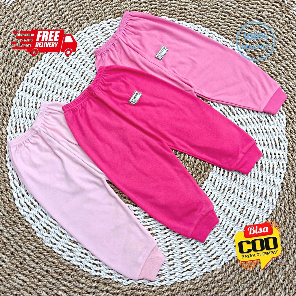 Celana Panjang Bayi Size 0 - 3 Bulan merk SNI EXCELLENT 77 - PINK SERIES