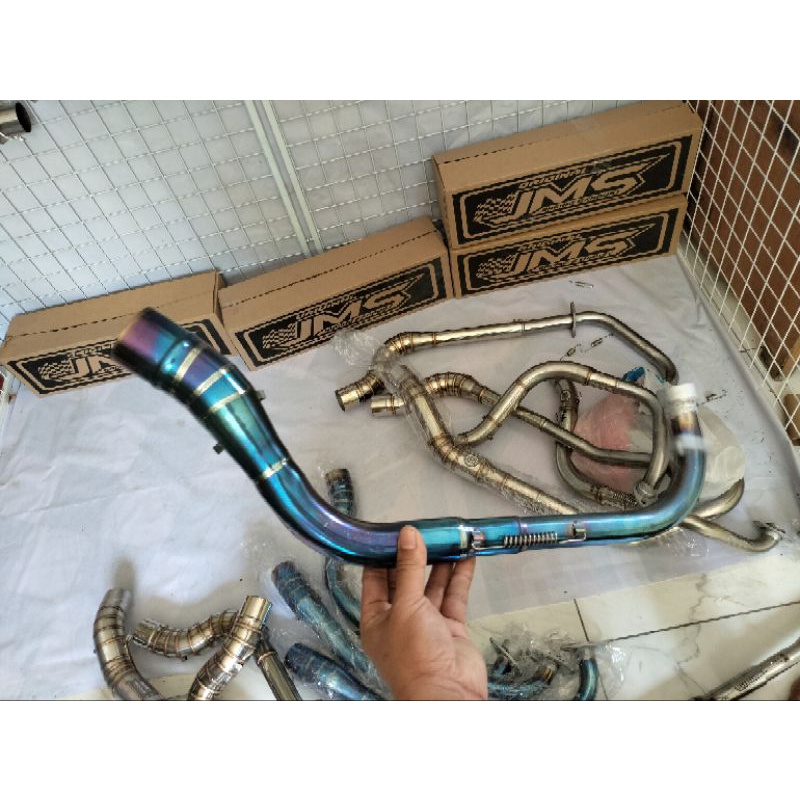 leher knalpot bluemon for Mio sporty.mio soul karbu