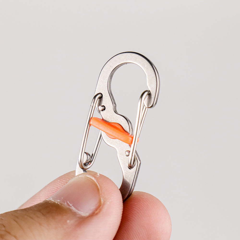 S-Biner Carabiner Pengait Metal Spring Hook - S1217 - Silver