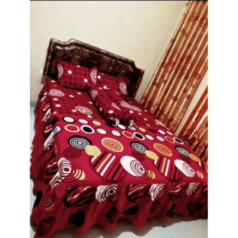 Seprei variasi rumbai uk kasur no 1 180cmx200cm (bantal 2 guling 2) REAL PICT NO EFEK