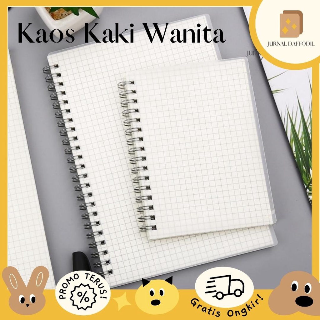 

JurnalDaffodil - Notebook Spiral Clear Cover A5 A6 Buku Tulis Binder Diary Aesthetic Journal Book Kotak Journal