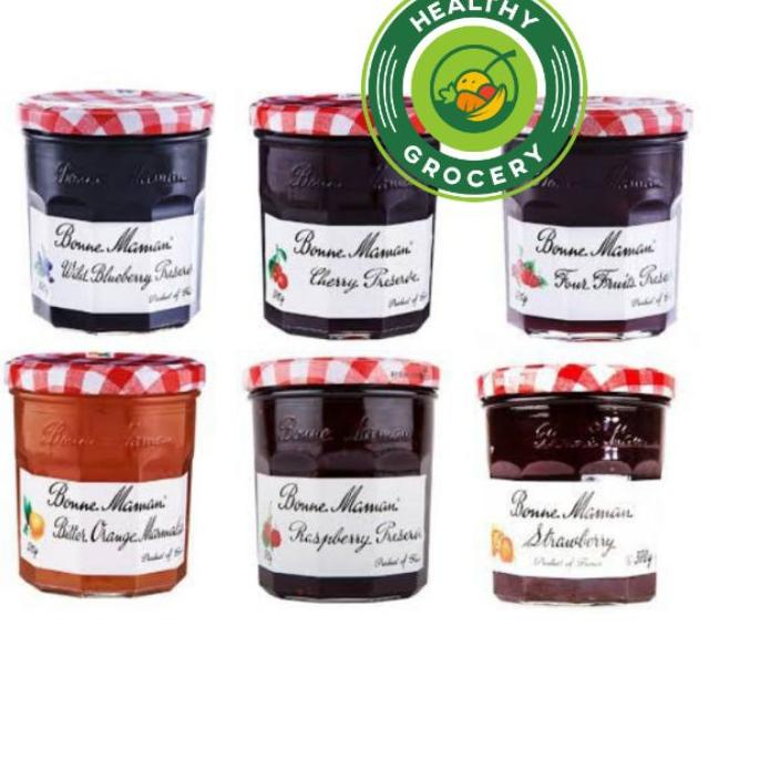 

۞ Bonne Maman All Varian 370gr Selai Orange Marmalade Raspberry Blueberry Strawberry bone mama ☛
