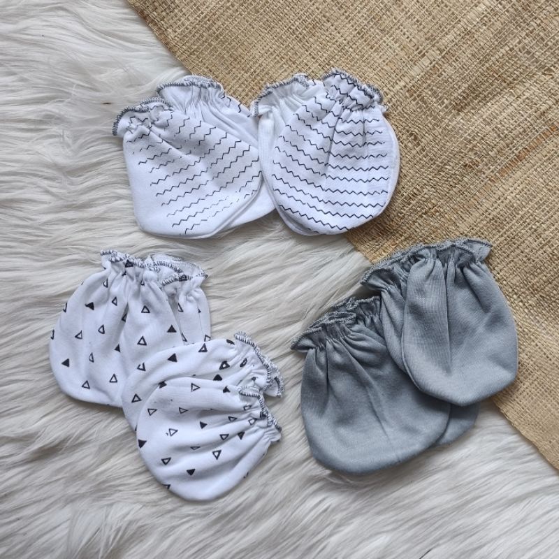 3 pasang sarung tangan sarung kaki bayi