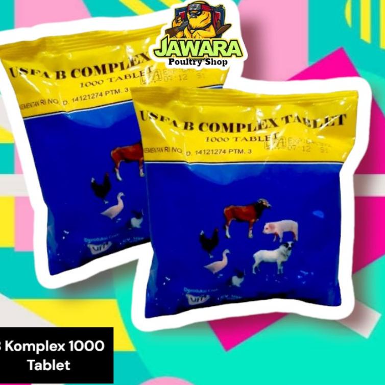 Free Ongkir/ VITAMIN B KOMPLEK USFA 1000 Tablet untuk Ayam Sapi