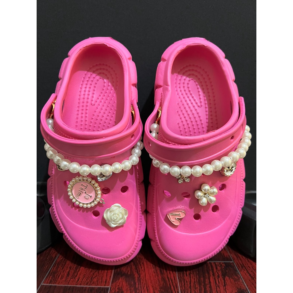 Sandal wanita classic Bae Clog platform Jibbitz / Sandal Fashion Wanita Mode Bae Clog FLD 602