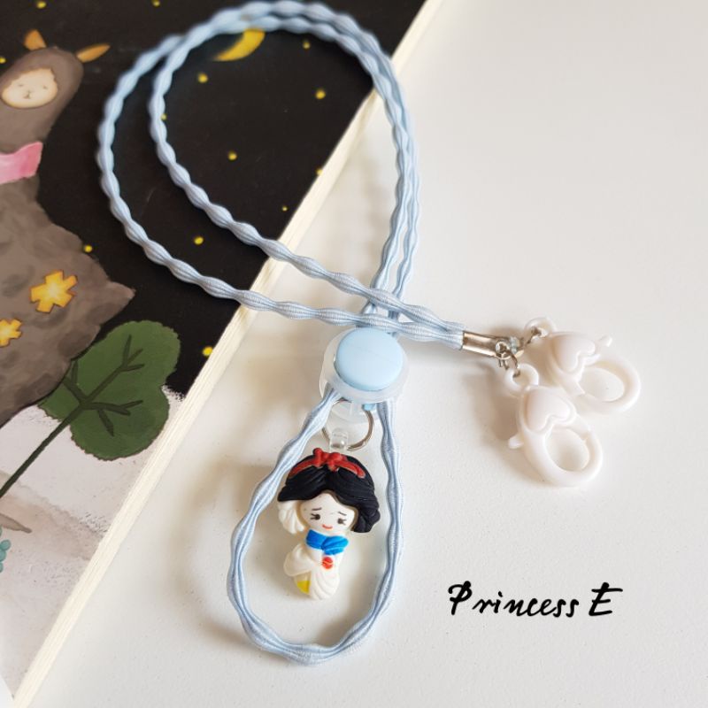 STRAP MASKER ANAK PEREMPUAN  2 IN 1 PUTRI DISNEY / KALUNG MASKER / TALI MASKER / LANYARD MASK STOPER 2IN1