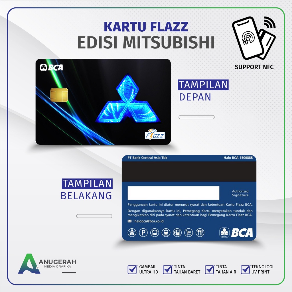 Kartu Flazz BCA Gen 2 Motif Mitsubishi