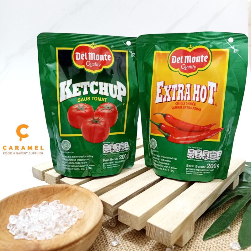 

Delmonte Saus Tomat/Extra Hot 200g Pouch-Delmonte Sauce 200g