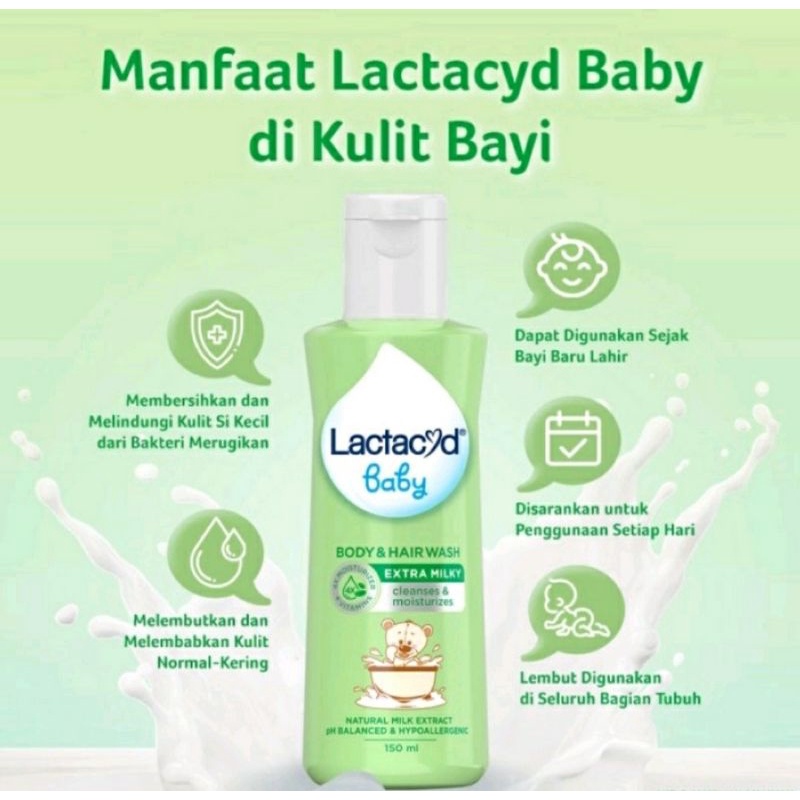 Lactacyd baby liquid soap gentle care | milk ekstrak