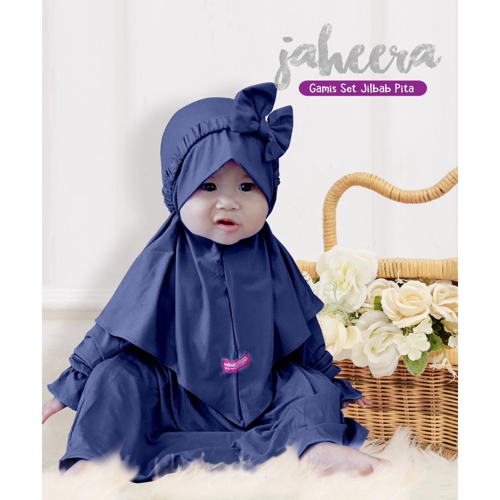 PROMO 7.7 GAMIS JAHEERA GAMIS + JILBAB ANAK PEREMPUAN GAMIS BAJU LEBARAN ANAK 0-3 TAHUN