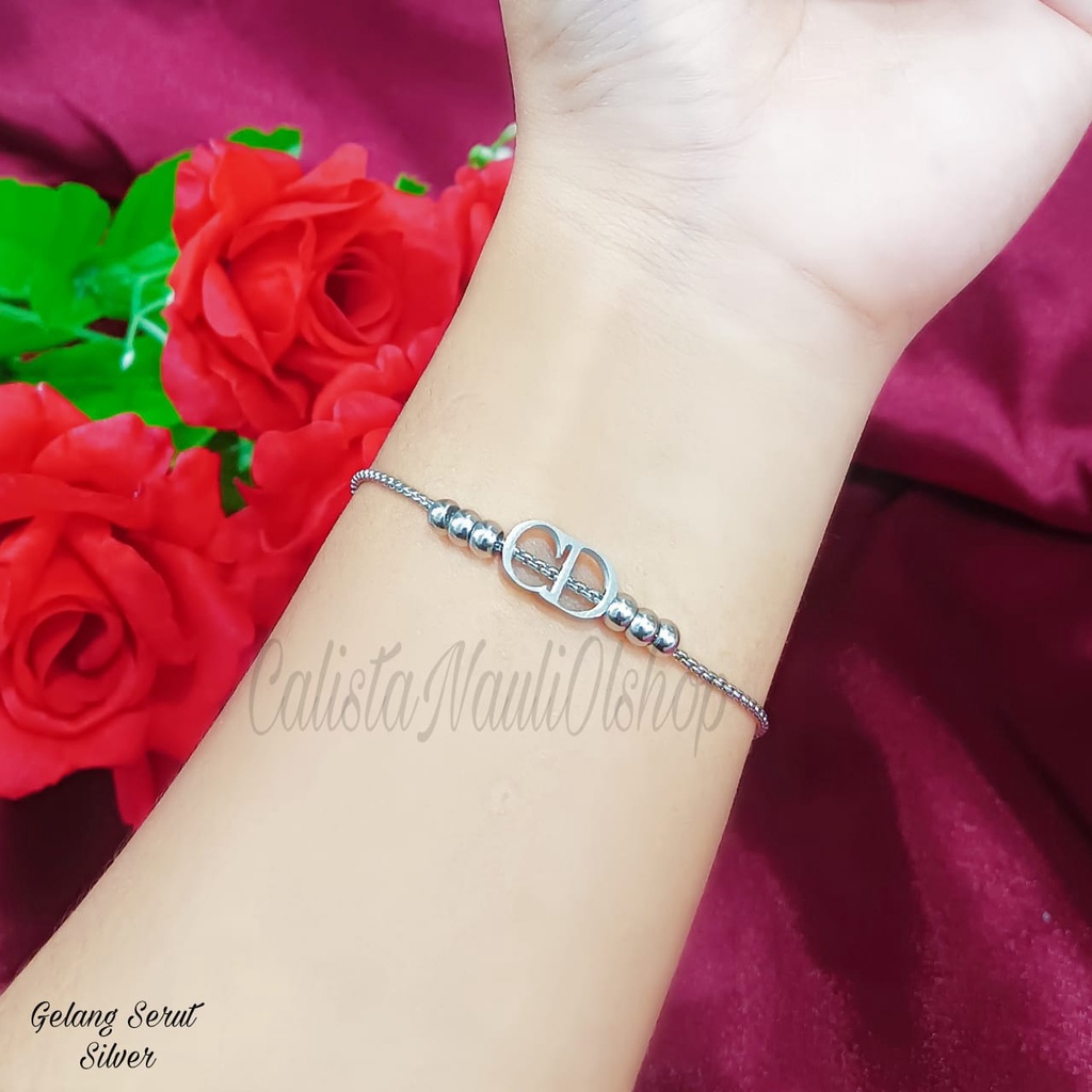 GELANG SERUT TITANIUM C FASHION BRANDED PERHIASAN EMAS KOREA ANTI KARAT DAN ANTI LUNTUR