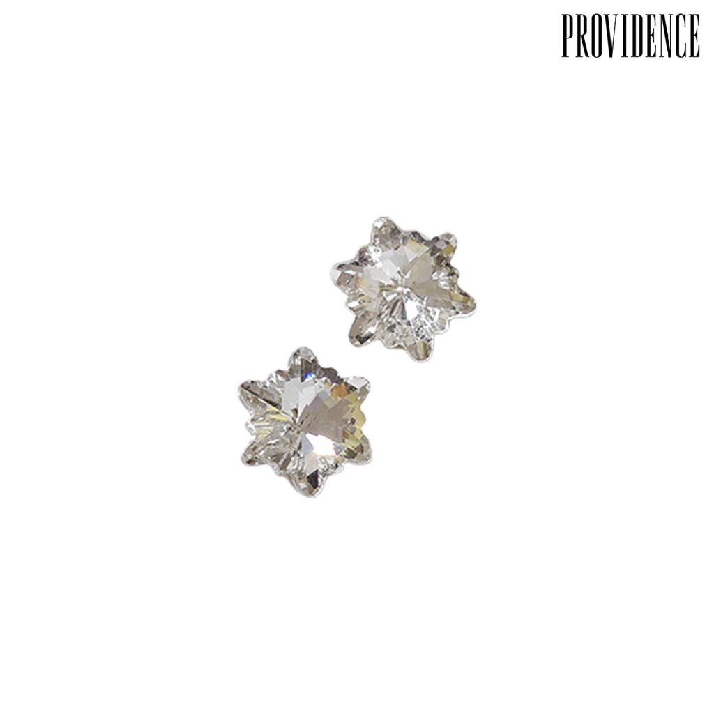 Providence 2Pcs Nail Art Berlian Imitasi Menunjuk Bawah Bersinar Tiga Dimensi DIY Berkilau Berkilau Tidak Teratur Manicure Berlian Palsu Wanita Pasokan