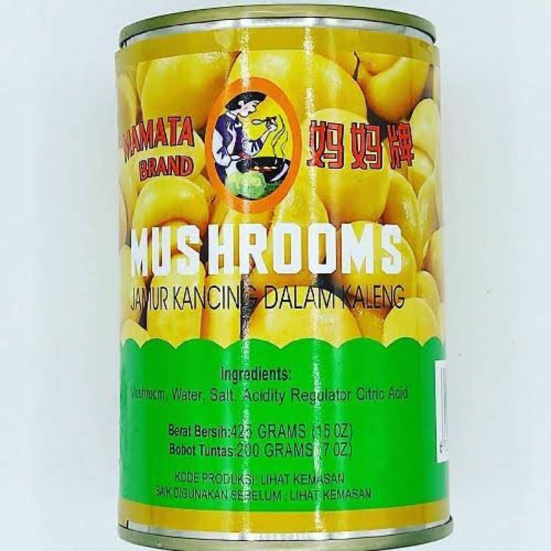 mamata jamur kancing kaleng 425 gr
