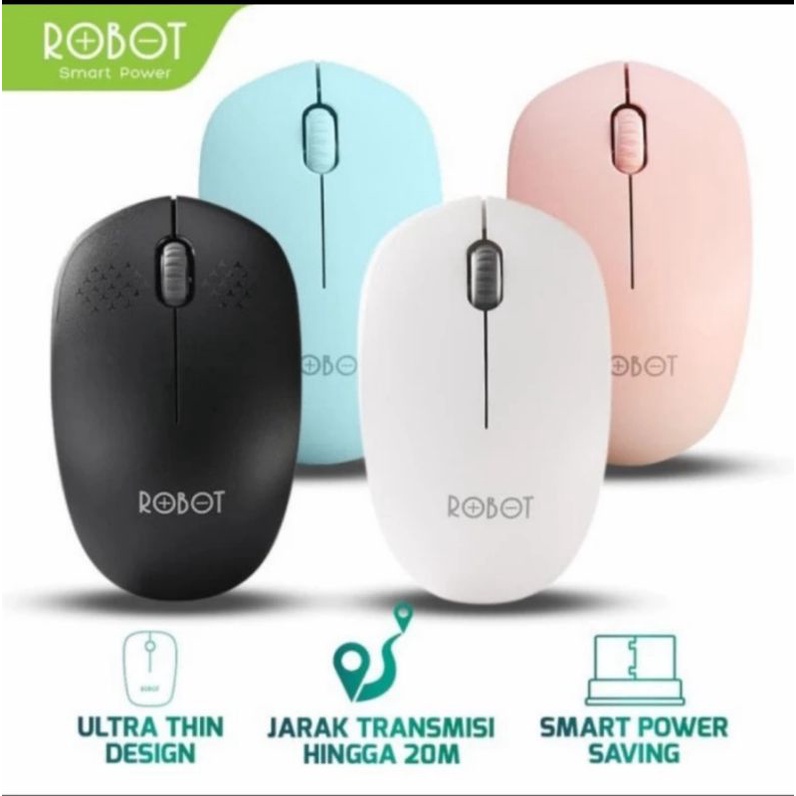 Robot M210 Mouse Wireless Optical 2.4Ghz - Mouse Wireless Robot M210
