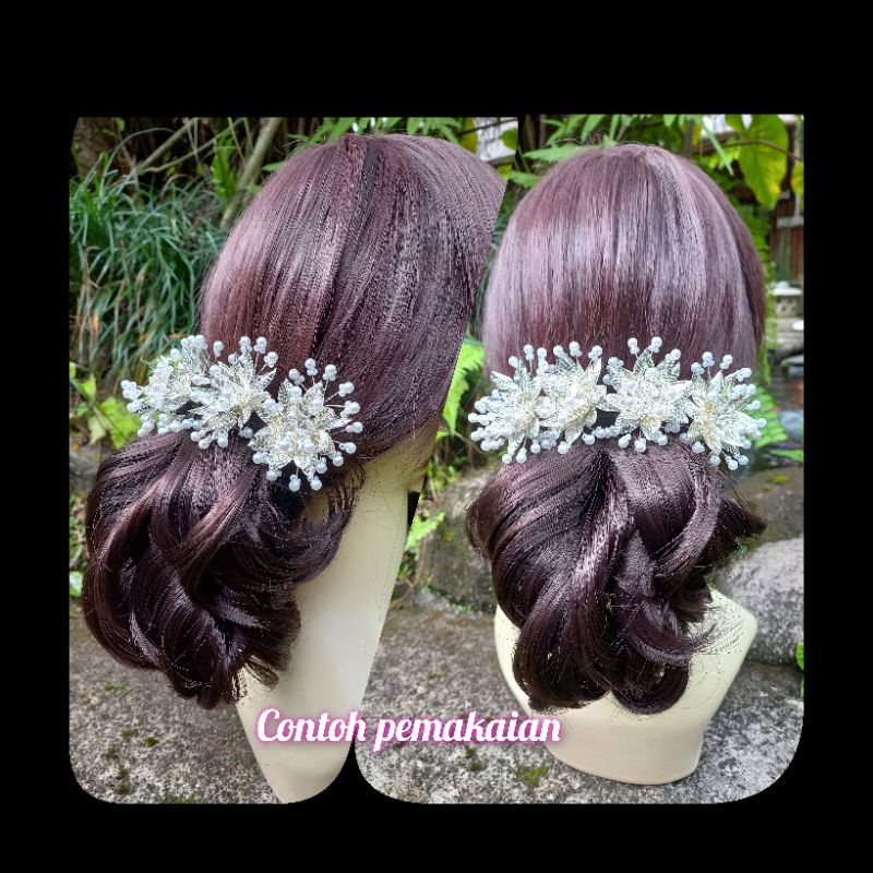 sanggul messy/sanggul curly/sanggul bali/ premium