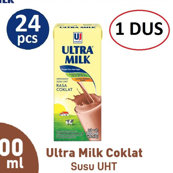 

● Susu Ultra Coklat (Cokelat) - 200 ml - (1 DUS ISI 24) ♨