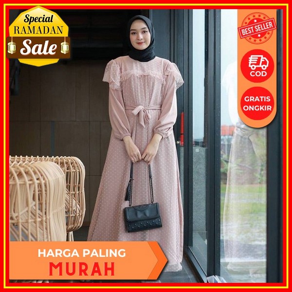 Gamis Lebaran Terbaru 2023 Dress Muslim Wanita Baju Gamis Overall Wanita Remaja Kekinian Viral 2023 