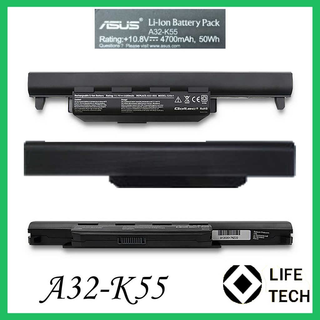 Baterai Laptop Asus A45 A55 A75 X45 K45 K55 Series / Model A32-K55 A33-K55 A41-K55