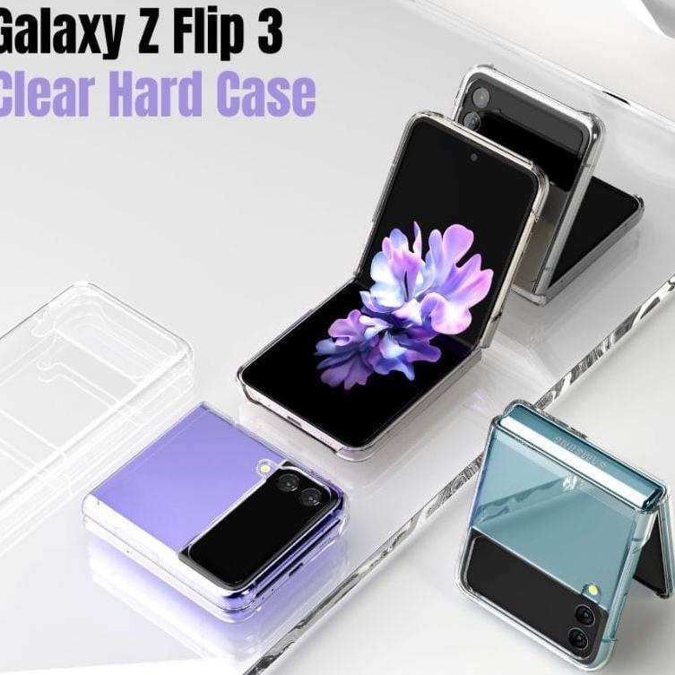 KHR.31Ja23ᶠ ◦ Clear Case Bening Samsung Galaxy Z Flip 4 5G Z Flip 3 Flip 2 Flip 1 High Premium Trans