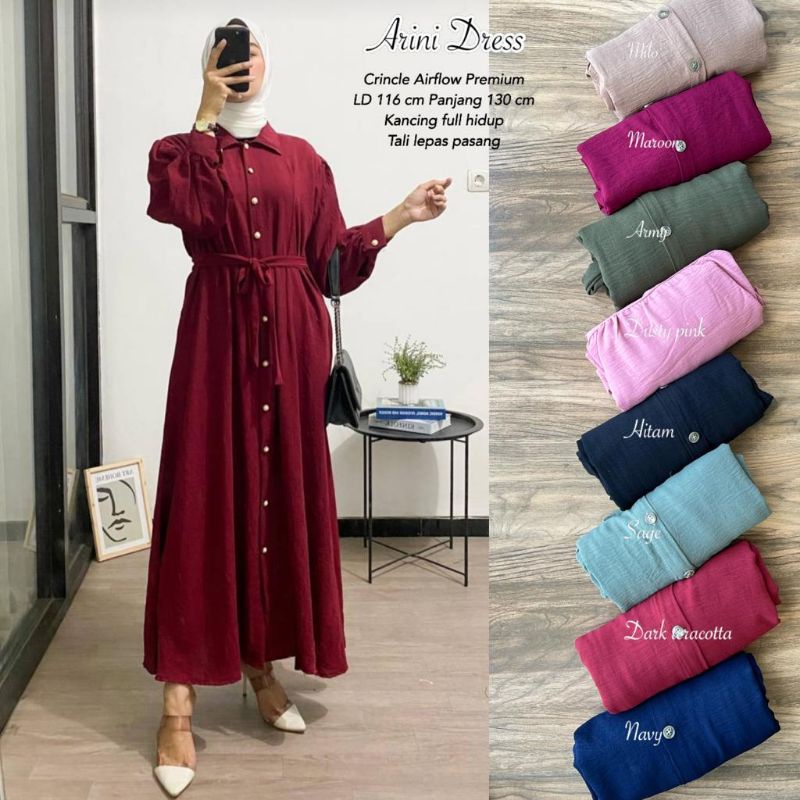 Dress Airflow FREE BELT - Arini Dress //JF822