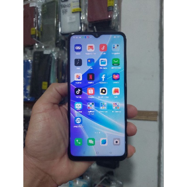LCD ORIGINAL COPOTAN OPPO A77s AMOLED MULUS PUTIH BERSIH TINGGAL PASANG MESIN