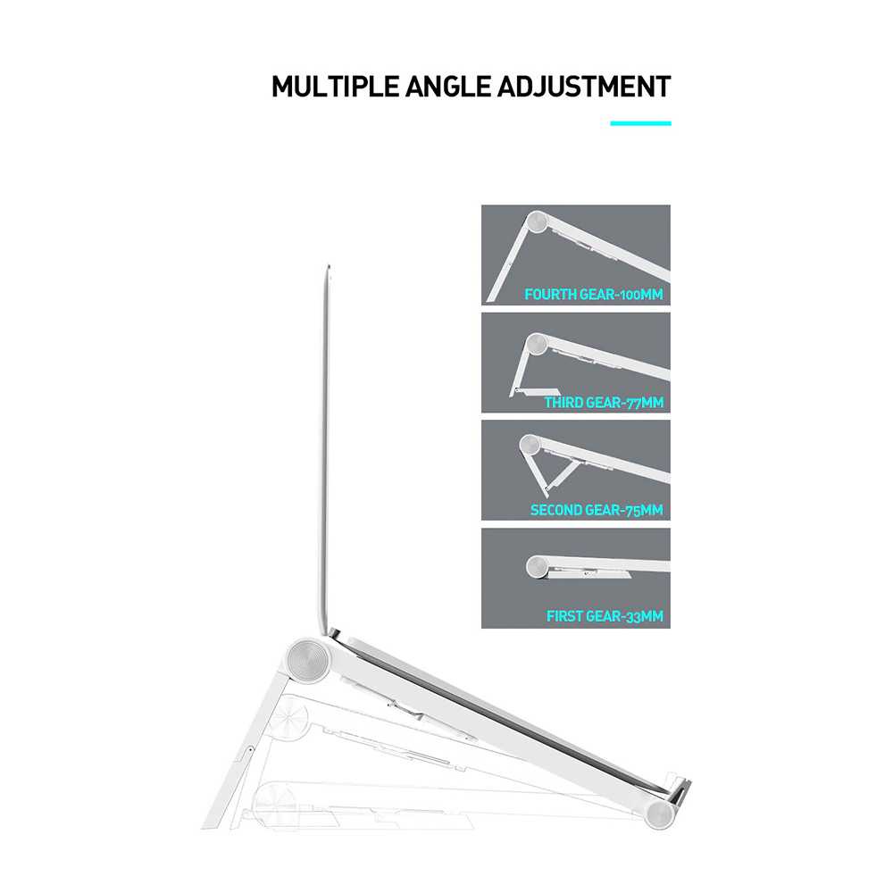 Laptop Stand Foldable Adjustable Kompatible Murah Awet - Stand Laptop Portabel  Kantor / Sekolah / Kuliah