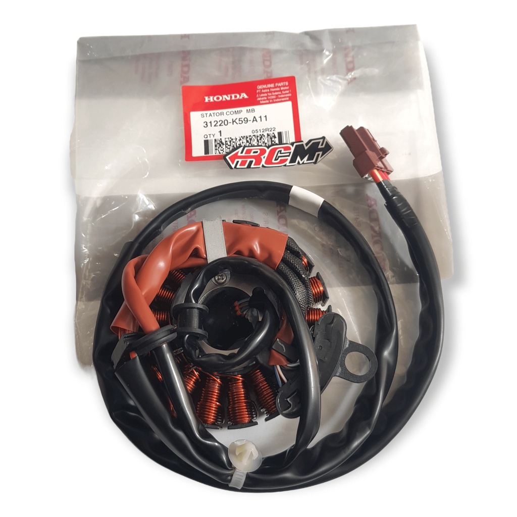 31220-K59-A11 SPULL SPUL SEPUL SPOOL SPOL SPOLL SEPOL STATOR COMP KUMPARAN ASSY CENCOR SENSOR STATOR STATER VARIO 150 2015 2016 2017 2018 ORI ORIGINAL HONDA AHM HGP ASLI