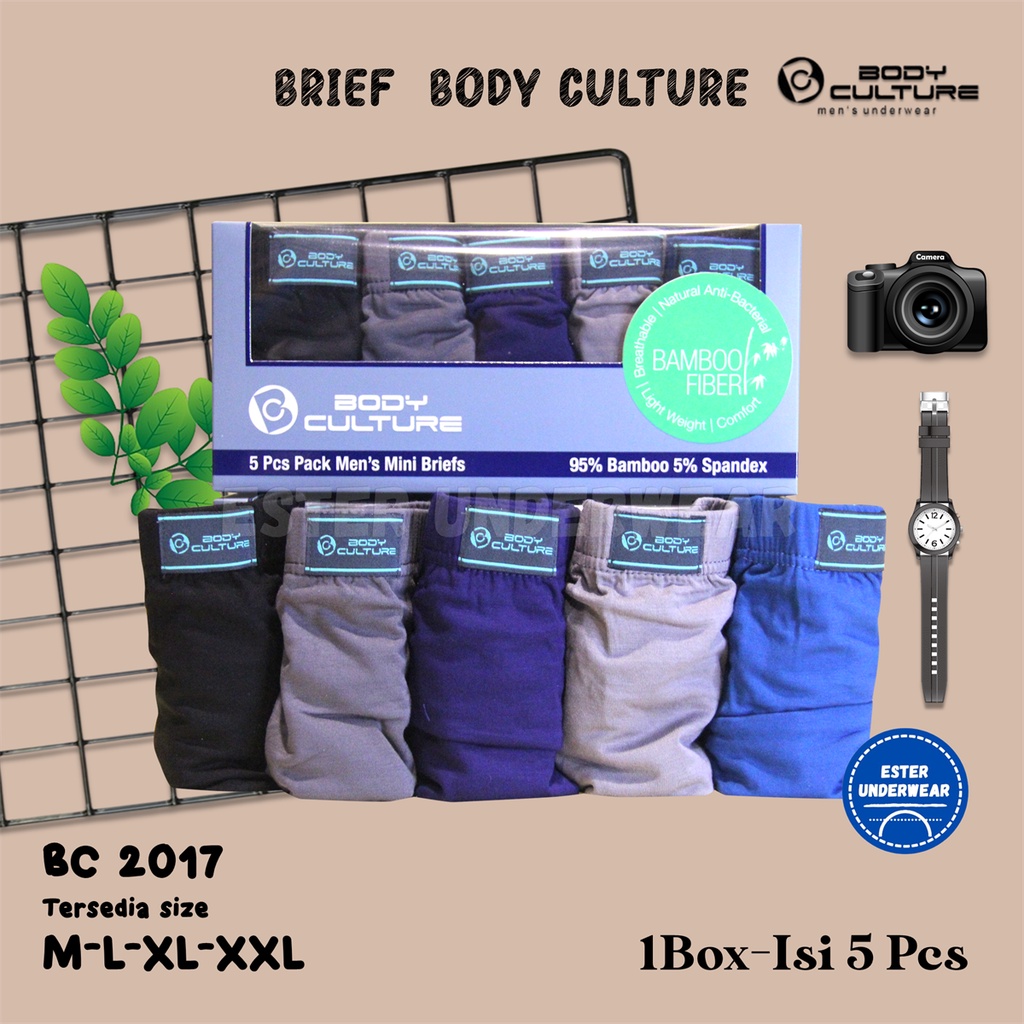 Body Culture Celana Dalam Pria BC 2017 1Box Isi 5Pcs