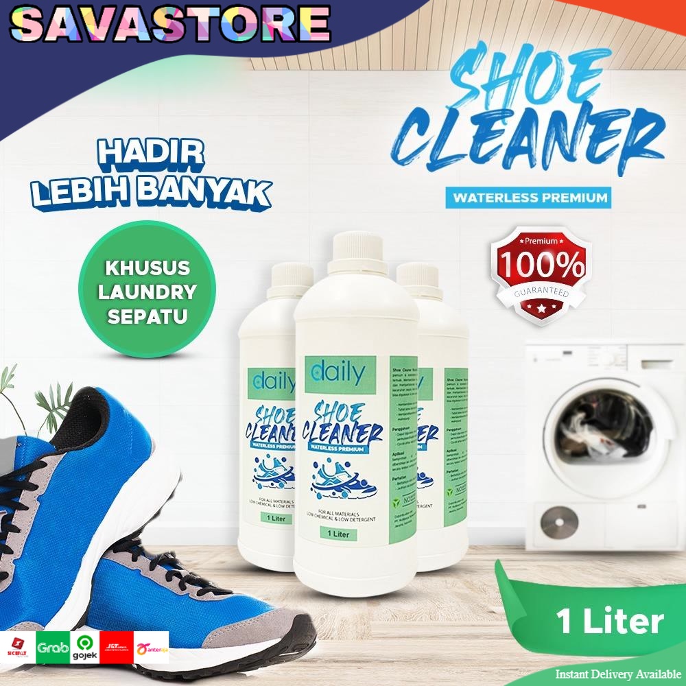 PEMBERSIH AMPUH SEPATU REFILL 1 LITER DAILY SHOE CLEANER WATERLESS 1L -  LAUNDRY SEPATU