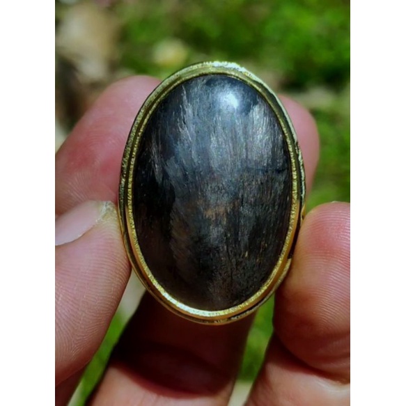 Cincin Batu Akik SERAPHINITE BULU MACAN JEMBER Asli batuan alam bukan sintetis bukan yaman basaltic 