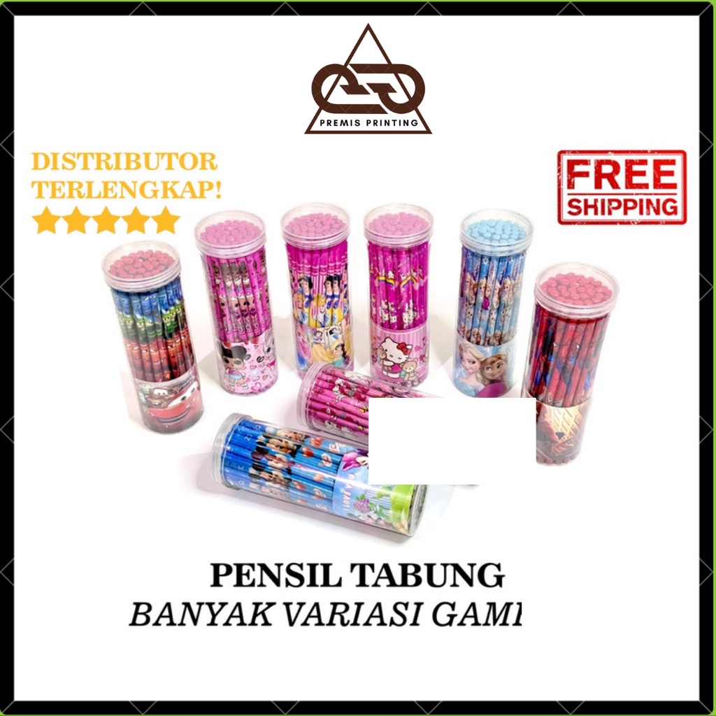 

Pensil Tabung 2B (1pcs) - Karakter Kartun Gambar Cars Spiderman Frozen
