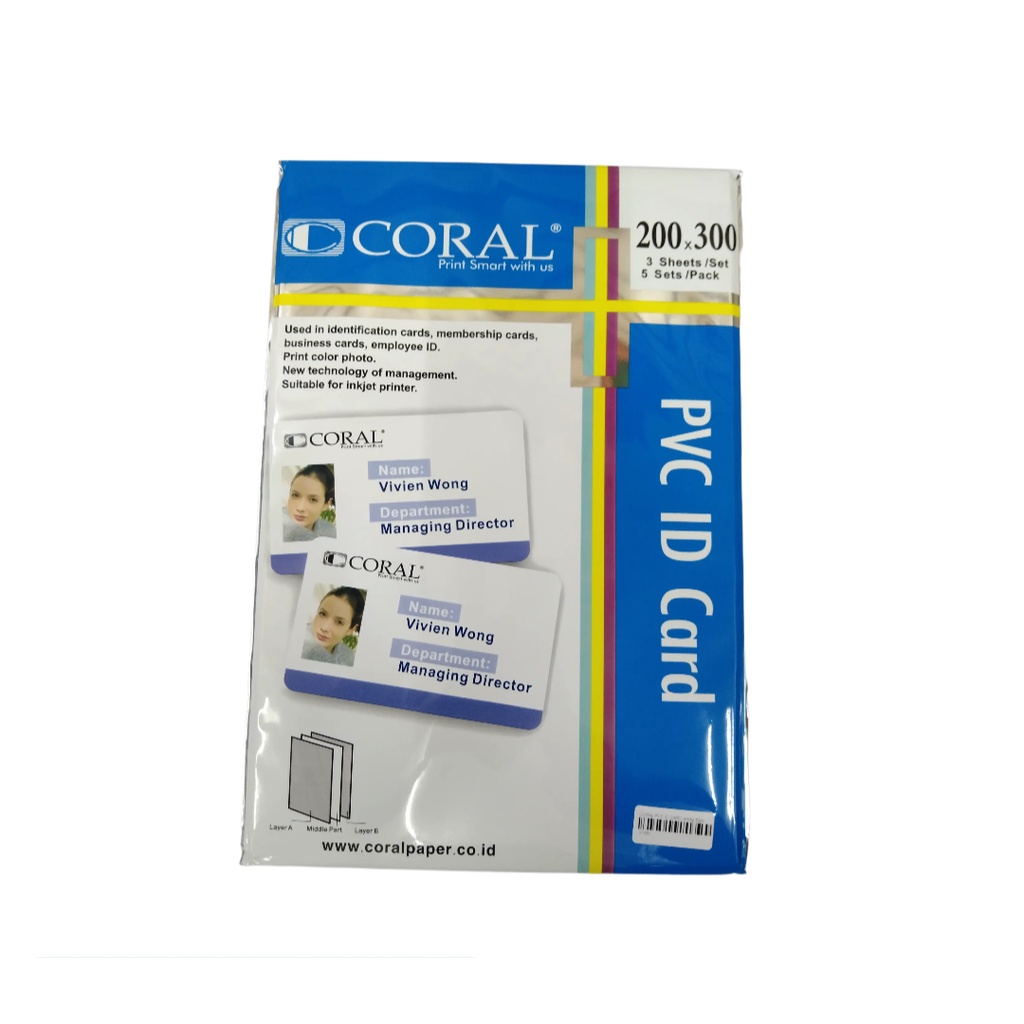 

Coral pvc id card 5sheet