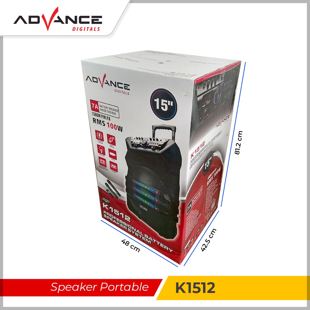 Advance Speaker Meeting 15&quot; Inch K1512 Free 2 Mic Wireless