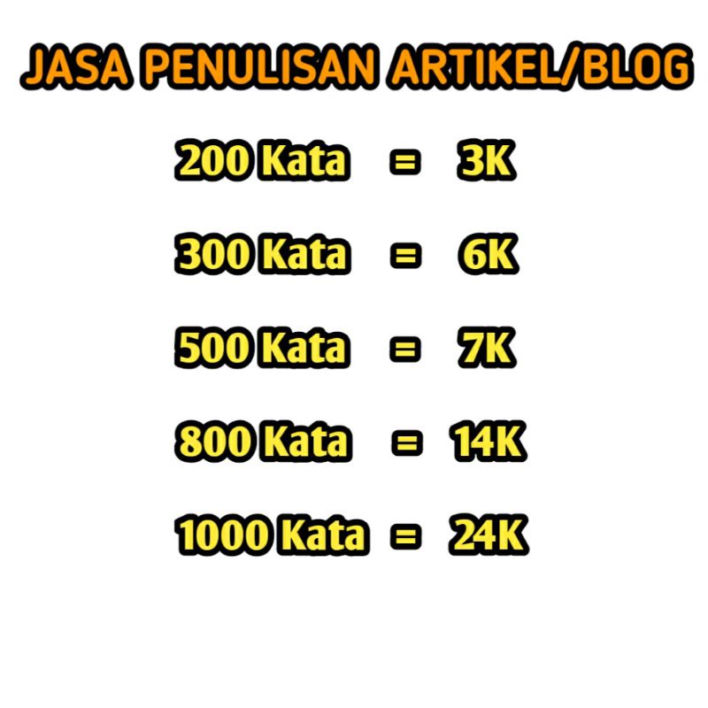 JASA PENULISAN ARTIKEL TERMURAH