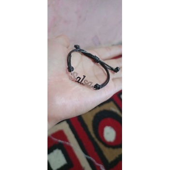 gelang nama tali FREE CUSTOM NAMA