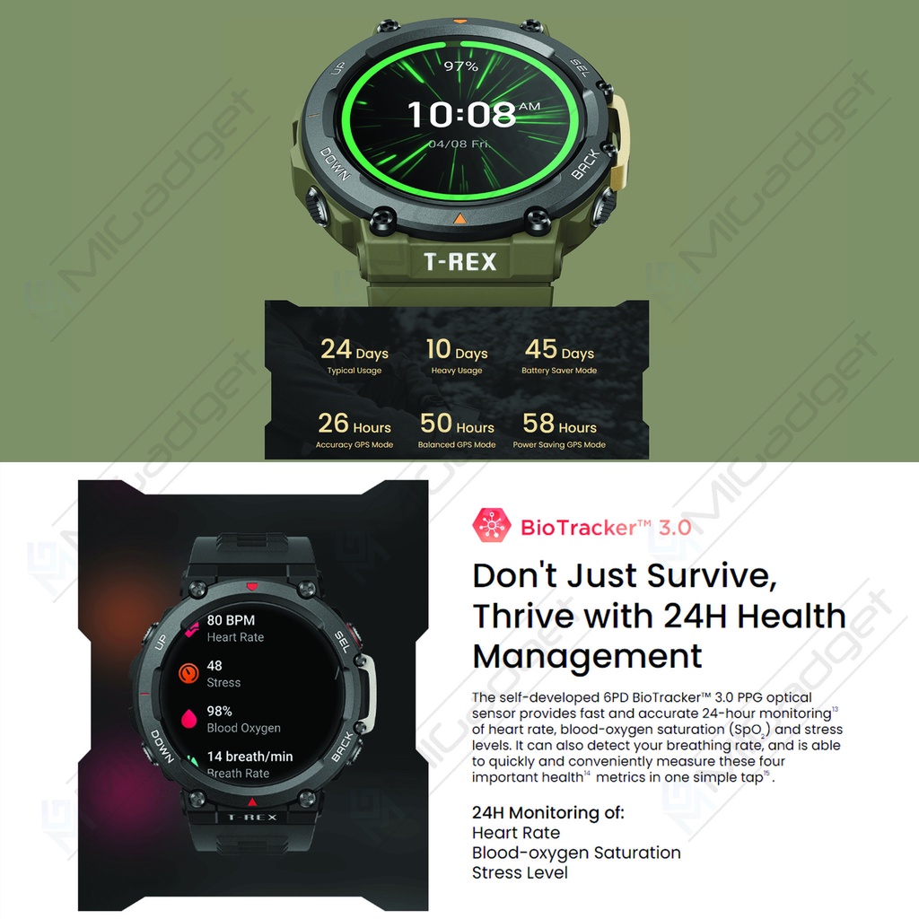 Amazfit T-Rex TRex T Rex 2 Smartwatch Jam Tangan Military Grade