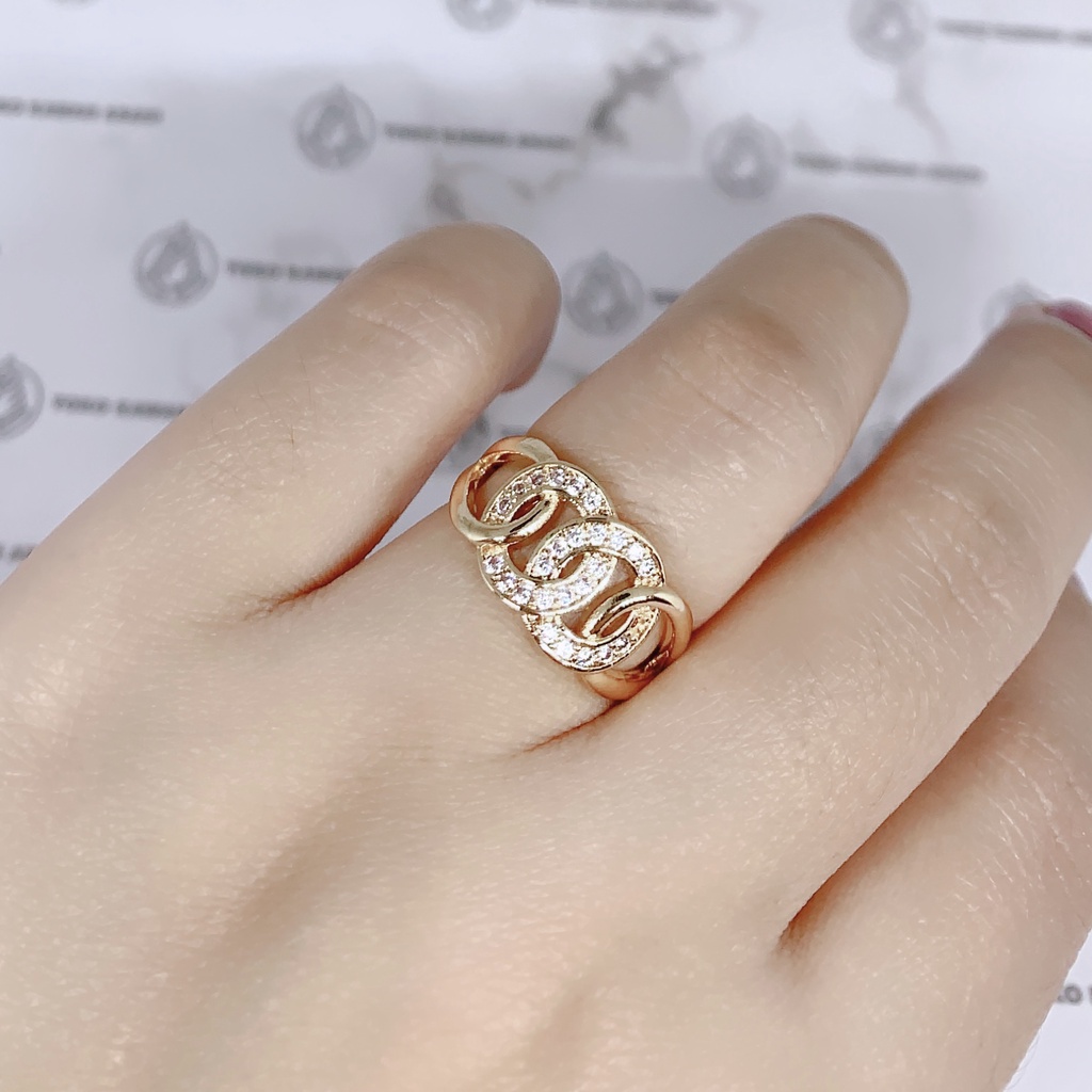 Cincin Xuping Gold Fashion Wanita Motif Permata Delta Perhiasan Wanita *14