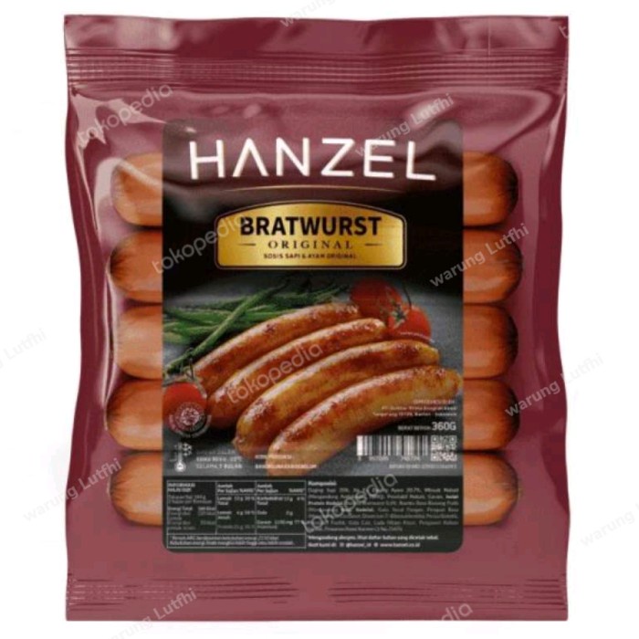 

Hanzel bratwurst original 360gr